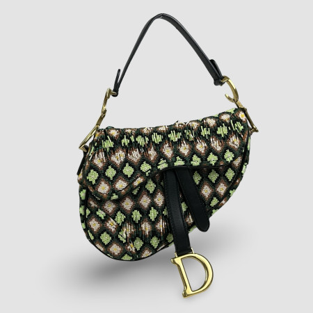 Dior Mini Saddle Perline